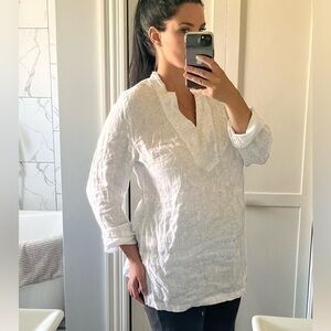 Cynthia Rowley Linen Tunic Top